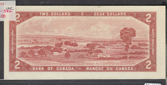 1954 #BC-38d $2.00 MODIFIED PORTRAIT CHANGEOVER NOTE V/G PREFIX in Hobbies & Crafts in City of Halifax - Image 2