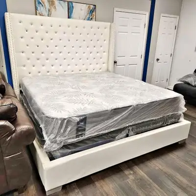 Sealy King Size Bed Frame and Mattress, View more