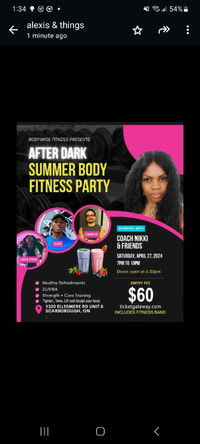 Summer body after dark fitness party