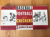 Vintage Parker Brothers Baseball, Football & Checkers Board game