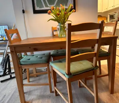 IKEA JOKKMOKK Dining Table and 4 Chairs + Free Chair Pads!, View more