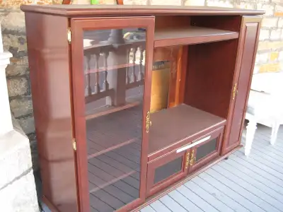 Beautiful piece of furniture to hold your television and family mementos. 72 in. x 52 in. x 19 in. S...