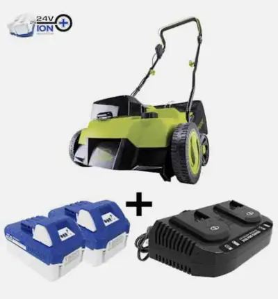 New Aerator and Dethatcher Cordless Kit for Sale. Battery powered. Only used once and resulted in am...