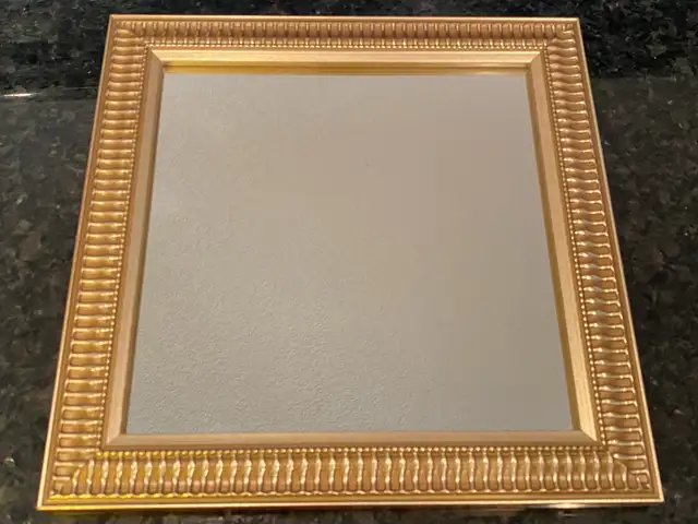 Parisienne style mirror - gold coloured frame 10” square in Home Décor & Accents in Calgary - Image 2