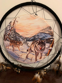 Wolf dreamcatcher for sale , quite big , you pick up 50.00 firm