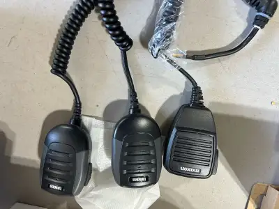 I'm selling a collection of Uniden and Maxon CB radio microphones. These are durable, used microphon...