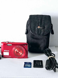  Nikon CoolPix S3300 16-MP Digital Camara- Pls Read Description 
