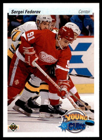 SERGEI FEDOROV .... 1990-91 YOUNG GUNS ROOKIE CARD ...  UNGRADED