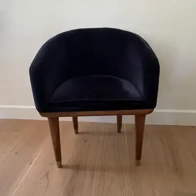 CB2 Viceroy Sapphire Blue Velvet Chair, View more