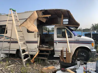We bought this ‘98 Ford E350 Class C RV in the hopes of rebuilding it and having a fun project to wo...