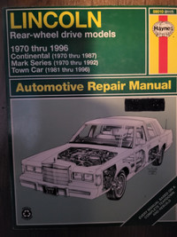 HAYNES 1970-1996 LINCOLN REPAIR MANUAL