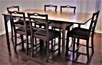 Mid-Century Teak Dining Table 6 Chairs Converts Into A Desk