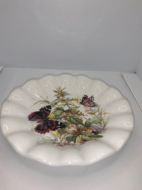 Small Decorative Plate-Dish - Butterfly Nature - Fine Bone China