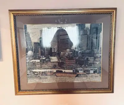 Framed Montreal Skyline Print, View more