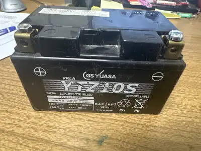 I'm selling a Yuasa MBTZ10S battery, which is a 12V 8.6Ah Powersports Battery. This is a used batter...