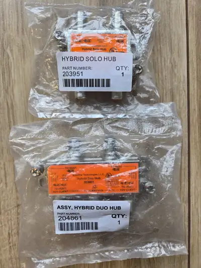 I'm selling brand new and never used Hybrid Solo and Duo Hubs. These are for Bell Satellite Dish sys...