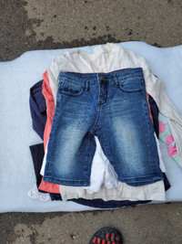 Clothes for girl 10-12 t-shirts with long sleeves and shorts