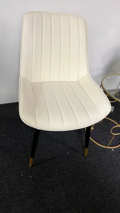 Sturdy and beautiful dining chair with gold  legs, View more