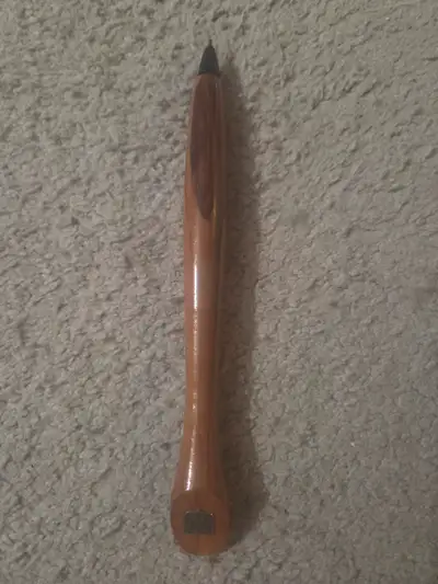 Vintage Israel Olive Wood Desk Pen 7", Hand-Turned Judaica, View more