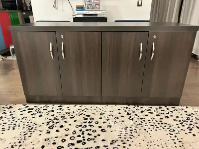 Console/Server/Credenza/Buffet - Walnut Laminate Made in Canada, View more