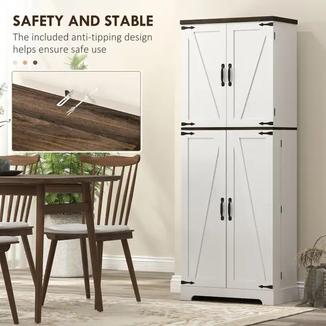 64" Tall Kitchen Pantry Cabinet with Spice Racks and Adjustable in Storage & Organization in Markham / York Region - Image 2