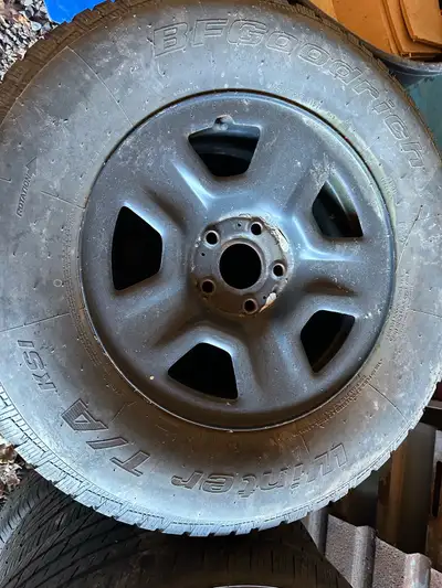 3 Different Types of Wheels Tires and Rims They are all missing 1 Tire and Rim all sets are new or a...