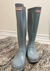 Hunter Boots Original Tall Adjustable Rainboot Gull Grey