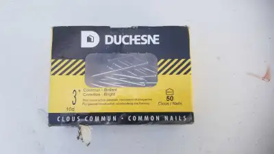 I'm offering a box of Duchesne 3-inch Common Bright Nails, perfect for general construction, woodwor...