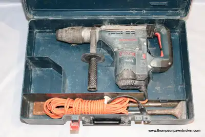 BOSCH 1124EVS SDS-Max HAMMER DRILL, CASE & BITS (CORD REPAIRED), View more