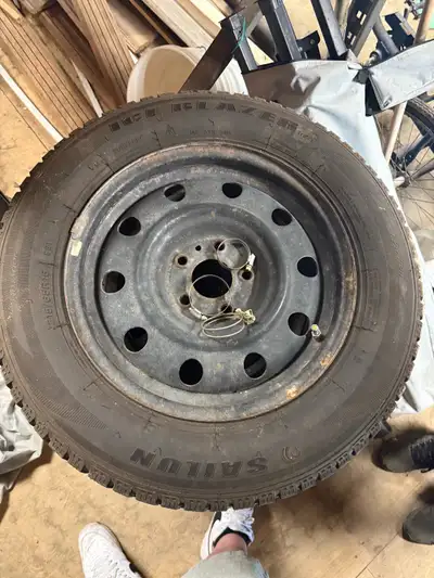 Winter tires for sale. Used for one winter. Tire size: 215/65R16 Pressure gauge sensor on all 4 tire...