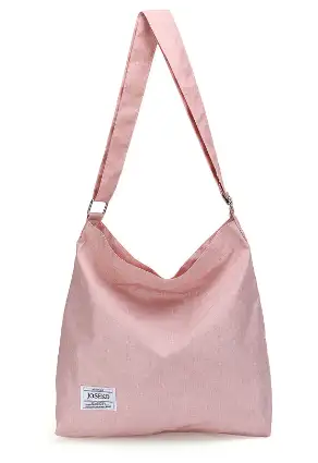 Women's large capacity zippered canvas bag
