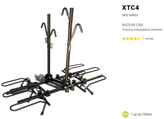 Hitch Mount 4 Bike Carrier - Swagman XTC4 in Other in Dartmouth