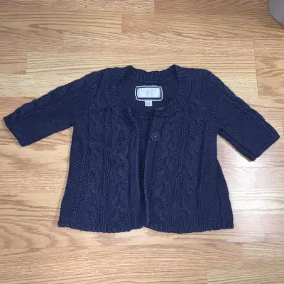 Navy Blue Knitted Sweater Cardigan Adult Size Small - $5, View more