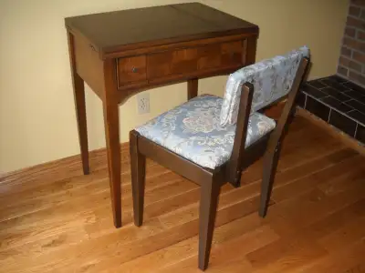 Desk - Compact vintage MCM desk & chair, View more