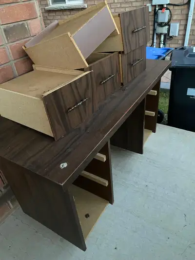 Dark Wood Finish Desk, View more