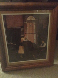 Norman Rockwell coloured print