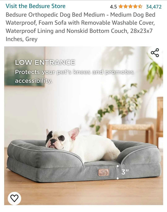 Comfy Orthopedic dog bed with waterproof/removable cover in Other in Mississauga / Peel Region - Image 3