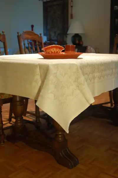 Tablecloth 60x60 in (150 x 150 cm), 75% linen 25% cotton, View more