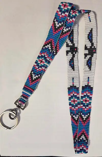 Flat Beaded Lanyard/Keychain, View more