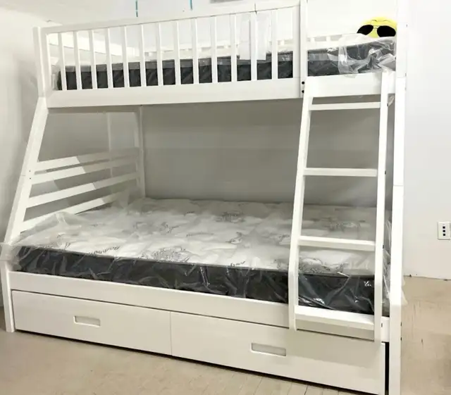 Lit Superposé Bois Massif Neuf – Idéal Enfants & Adultes in Beds & Mattresses in Trois-Rivières - Image 3