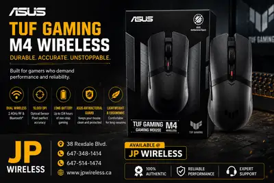 Experience peak performance with this brand new ASUS TUF Gaming M4 Wireless Mouse, featuring a high-...