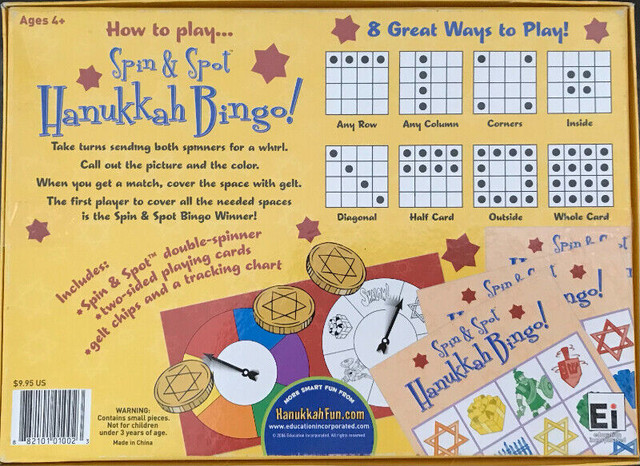 Spin & Spot Hanukkah Bingo! in Toys & Games in Markham / York Region - Image 2