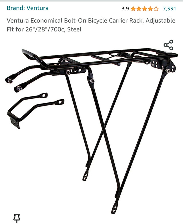 Bike rear Rack  in Clothing, Shoes & Accessories in Markham / York Region