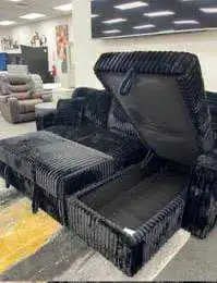 Brand New Black Corduroy Sofa Bed ️  in Couches & Futons in Kingston - Image 5