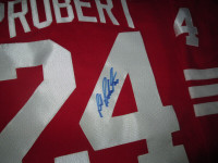 Bob Probert Signed Detroit Red Wings Jersey - J.S.A.  c.o.a.