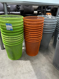 Office mesh garbage cans, 2 sizes, various colours