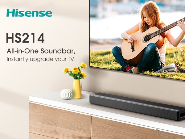 Hisense HS214 2.1ch Sound Bar w/ Built-in Subwoofer in General Electronics in Mississauga / Peel Region