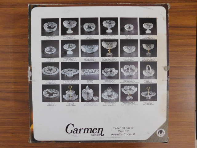 Vintage Retro "Carmen Satiniert Glass" Serving Dish with Box in Arts & Collectibles in Kitchener / Waterloo - Image 4