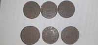 1928, 1931, 1932, 1933, 1934, 1936 King George V Canada Pennies