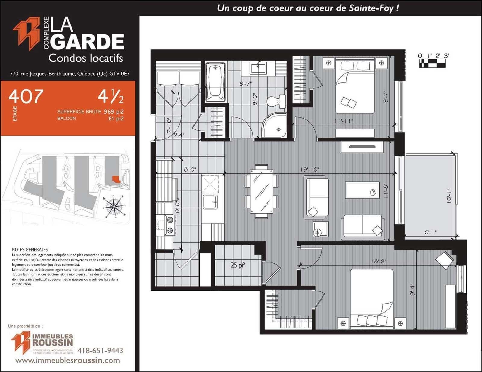 2 bedroom apartment for rent (4 1/2) — photo 1